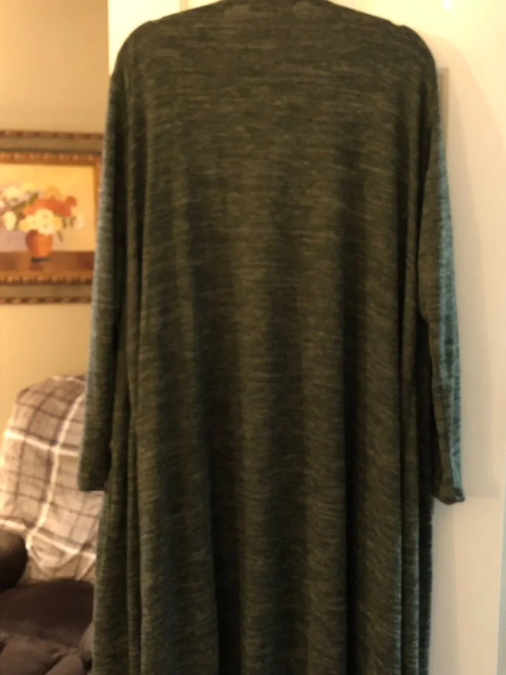 227 GREY SARAH LONG SLEEVE WITH POCKETS XL LULAROE